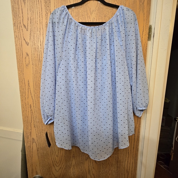 Alyx 3x Light Blue Women's Blouse - Picture 10 of 11